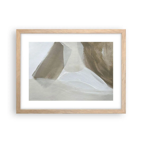 Plakat w ramie jasny dąb - Fala bieli - 40x30 cm
