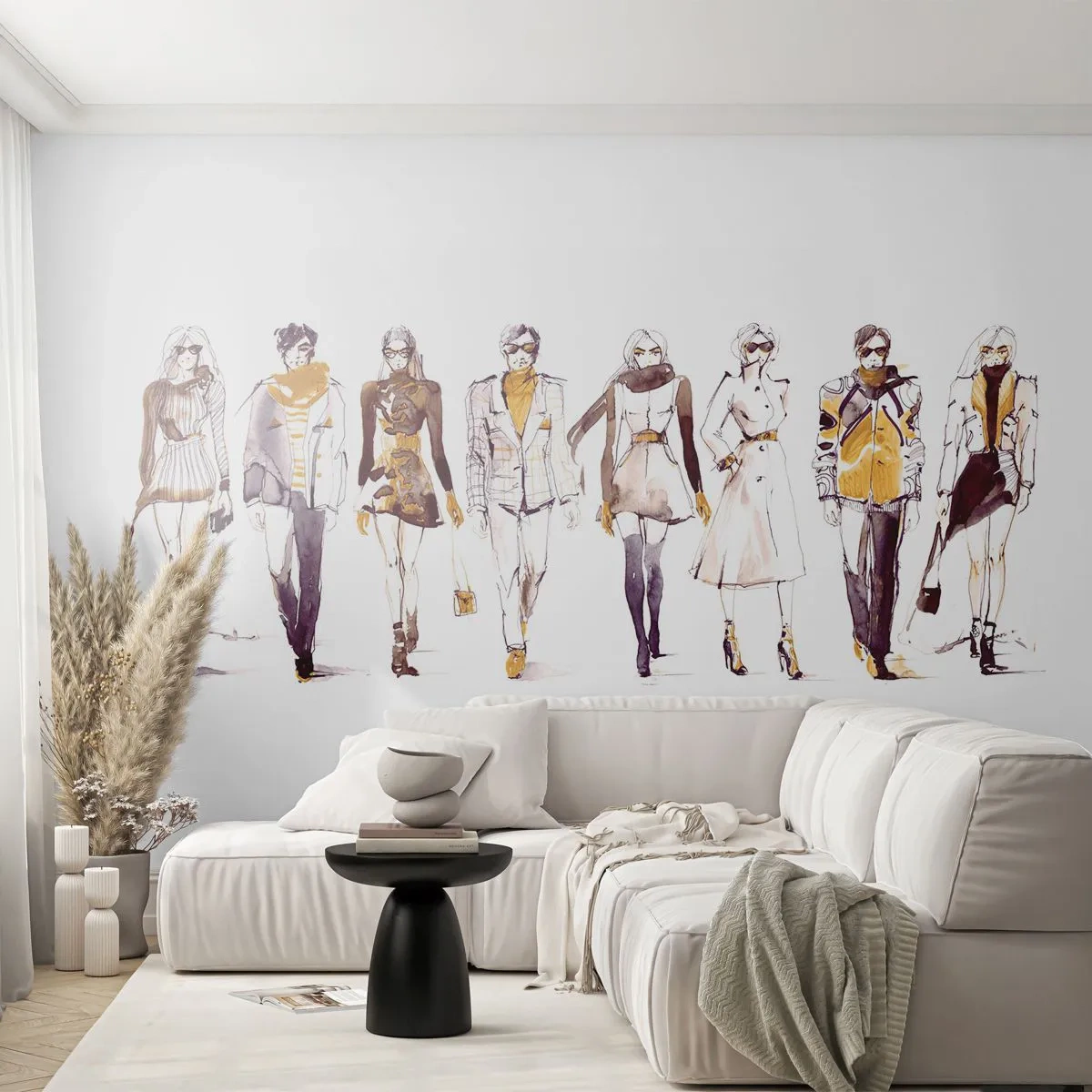 Fototapeta Samoprzylepna Deluxe Sticker - Niewymuszony szyk, swobodna elegancja - Kobieta, Modelka, Moda - 250x175 cm