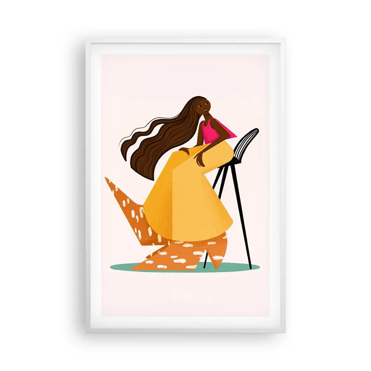 Plakat w białej ramie - Moda to też zabawa - 61x91 cm