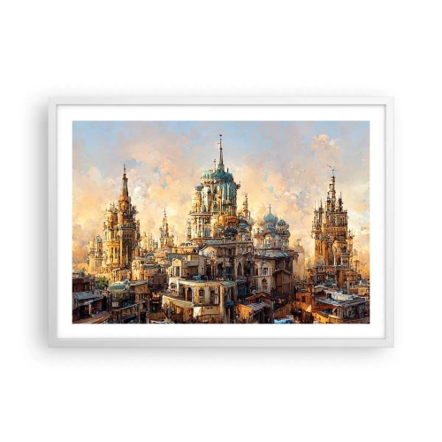 Plakat w białej ramie - Miasto miast - 70x50 cm