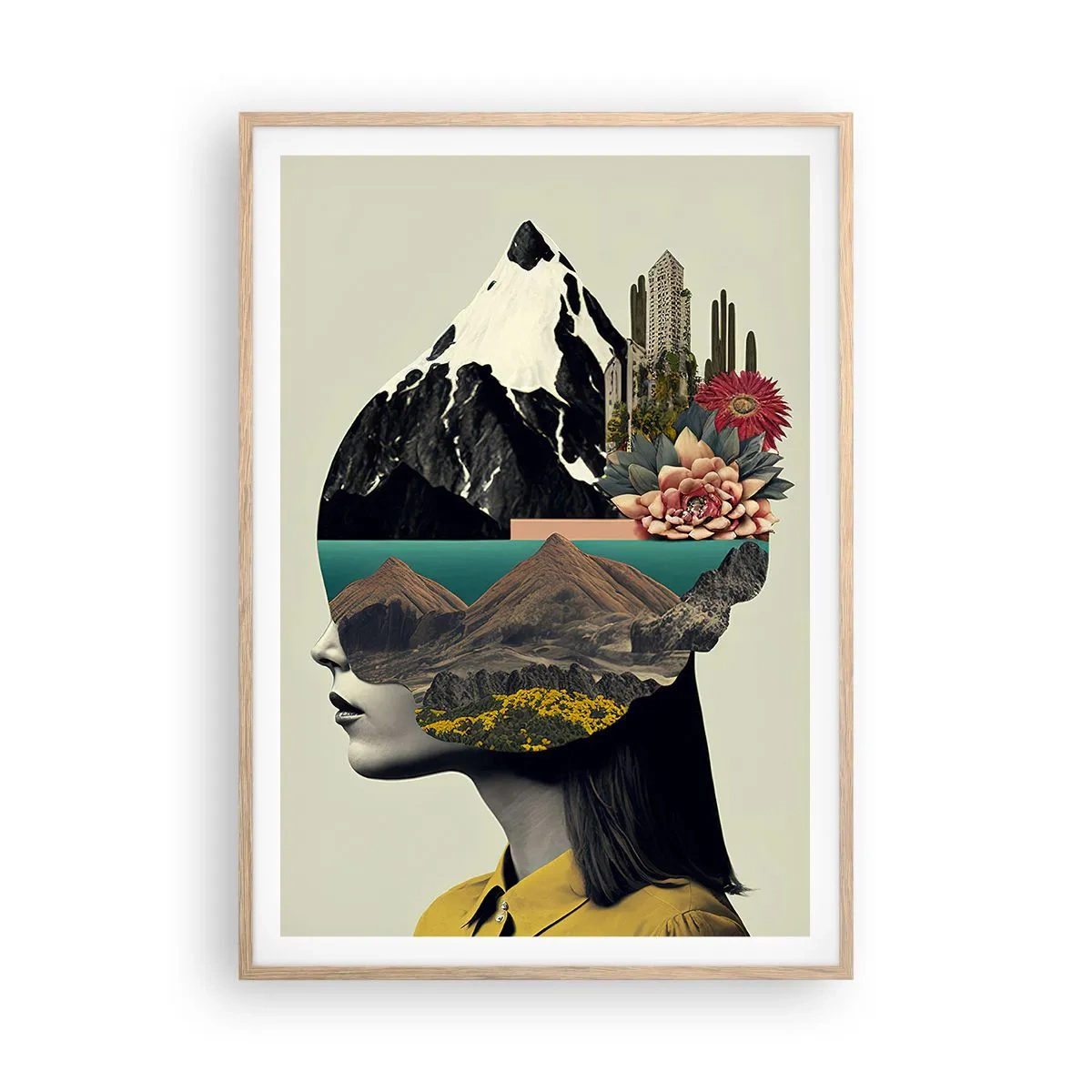 Plakat w ramie jasny dąb - Kobieta – zawsze tajemnica - 70x100 cm