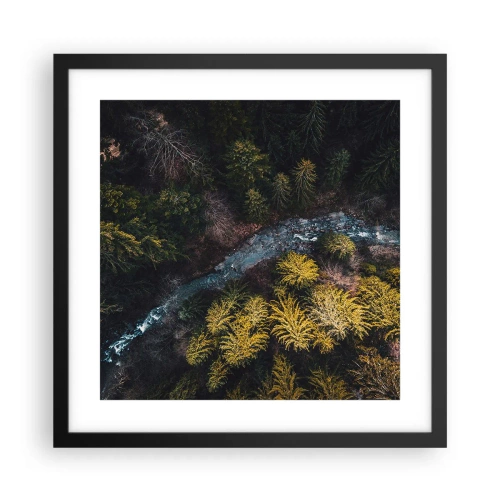 Plakat w czarnej ramie - Szybko, coraz szybciej - 40x40 cm