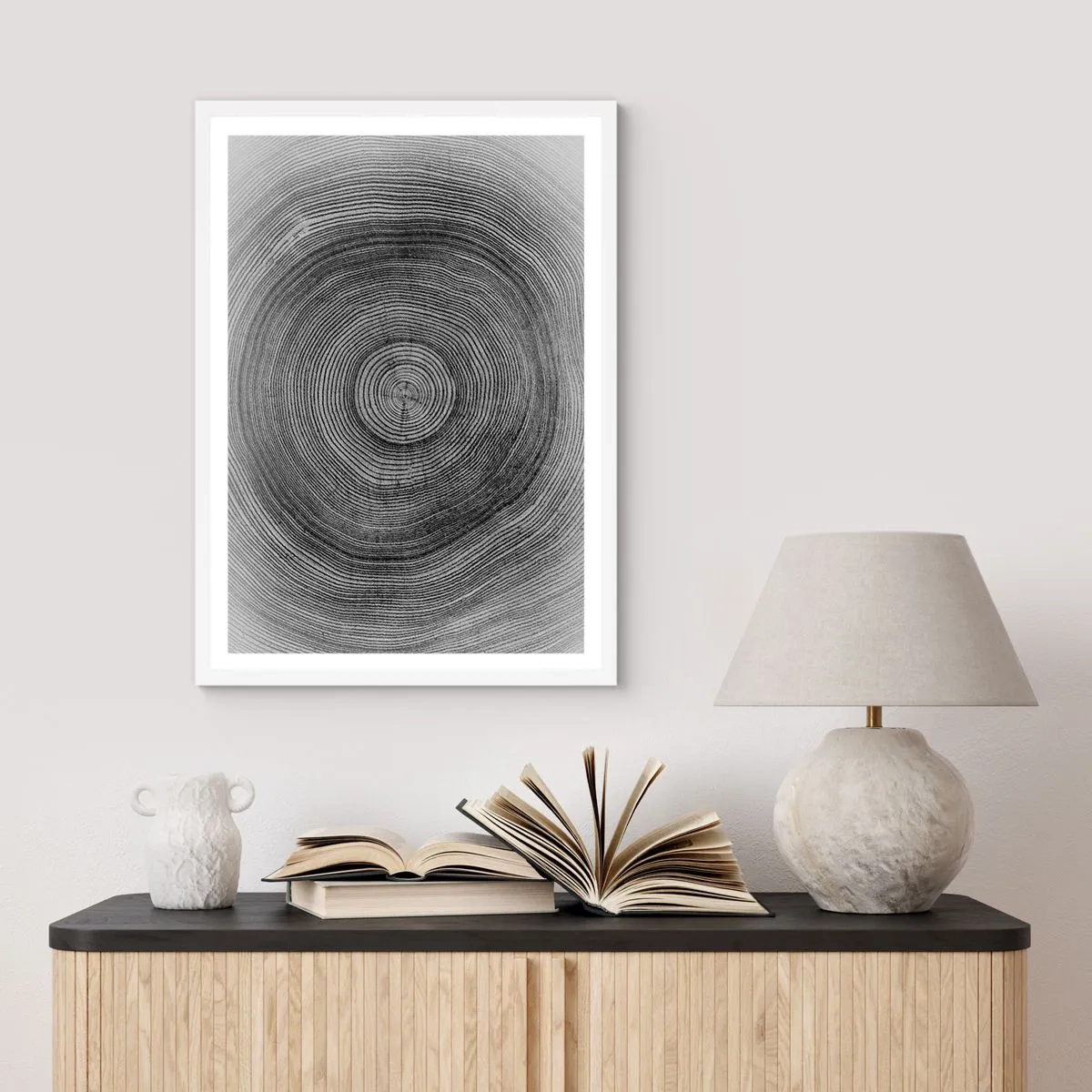 Plakat w białej ramie - Znak czasu - 70x100 cm