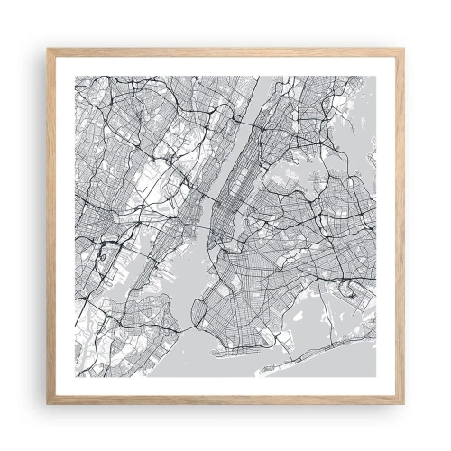 Plakat w ramie jasny dąb - Anatomia metropolii - 60x60 cm
