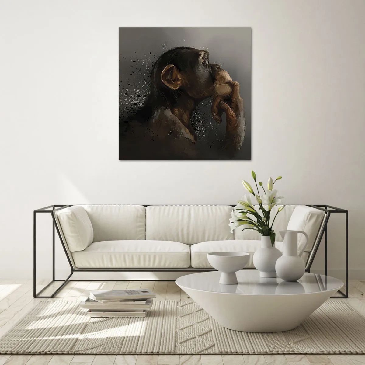 Obraz na szkle - Z pewnością myśliciel - 70x70 cm