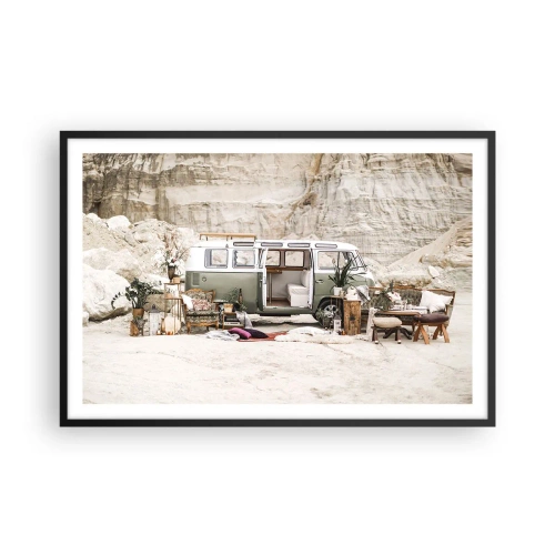 Plakat w czarnej ramie - Podróż czas zacząć - 91x61 cm