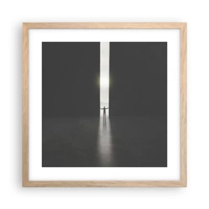 Plakat w ramie jasny dąb - Krok do jasnej przyszłości - 40x40 cm