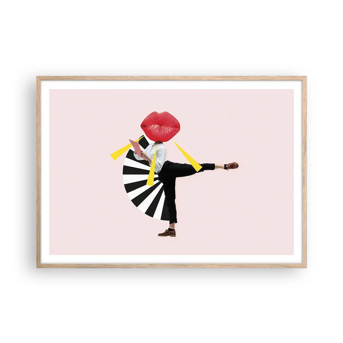 Plakat w ramie jasny dąb - Surrealistyczny pop-art - 100x70 cm