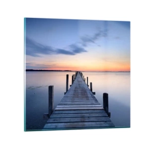 Obraz na szkle - Spokój pogodnego zmierzchu - 70x70 cm