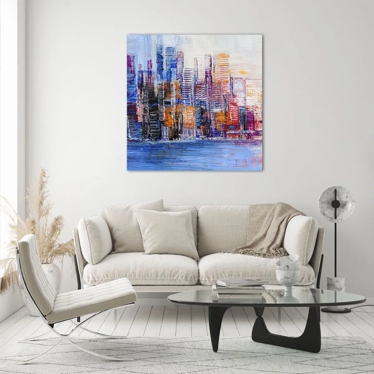Obraz na szkle - Radosna metropolia - 60x60 cm
