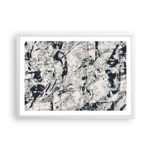 Plakat w białej ramie - Przenikanie przeciwieństw - 70x50 cm