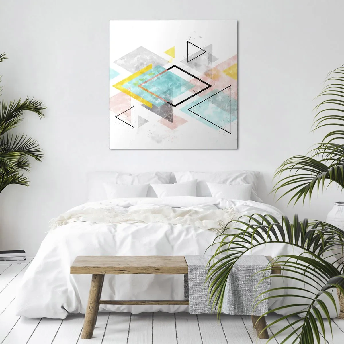 Obraz na płótnie - Igraszka geometryczna - 60x60 cm