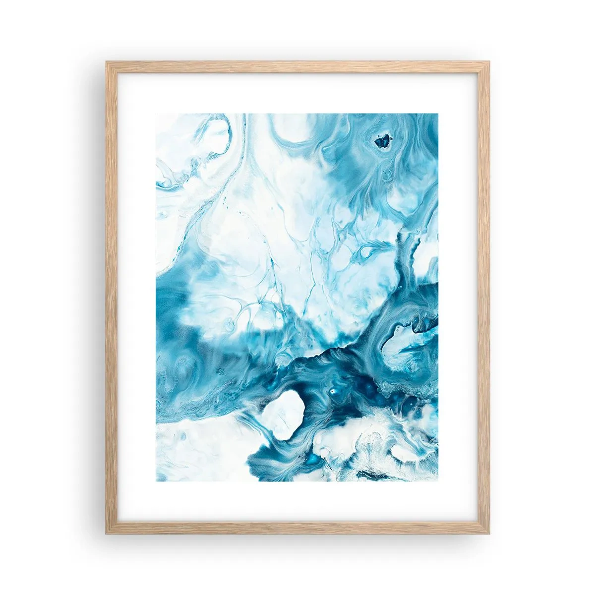 Plakat w ramie jasny dąb - Koncert błękitu - 40x50 cm