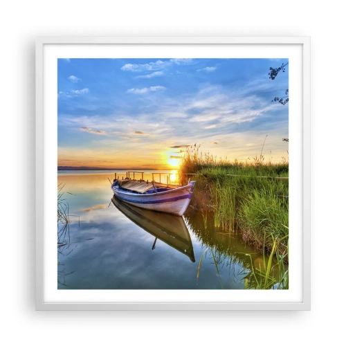 Plakat w białej ramie - Zatoczka spełnionych marzeń - 60x60 cm