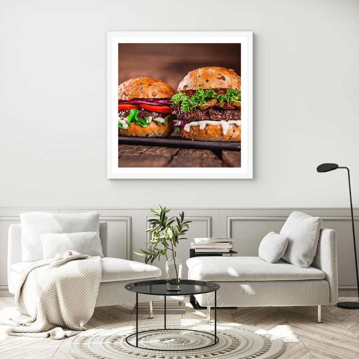 Plakat w białej ramie - American dream - 50x50 cm