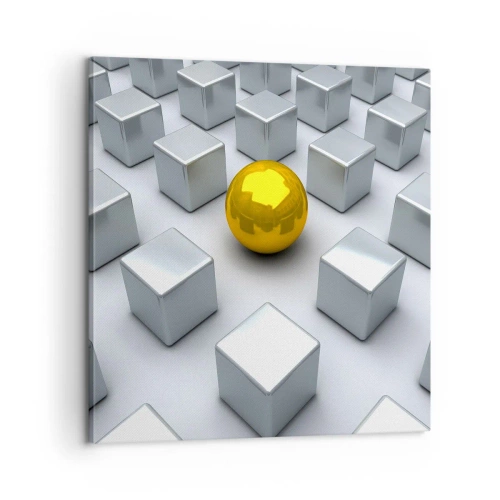 Obraz na płótnie - Dlaczego ja? Kompozycja geometryczna - 60x60 cm