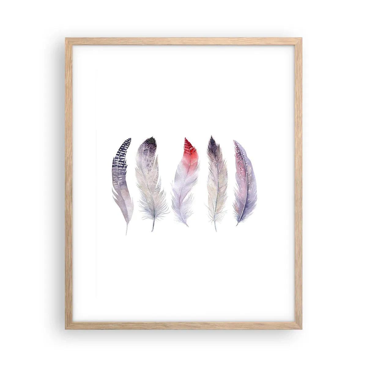 Plakat w ramie jasny dąb - Delikatne jak różnobarwna mgła - 40x50 cm