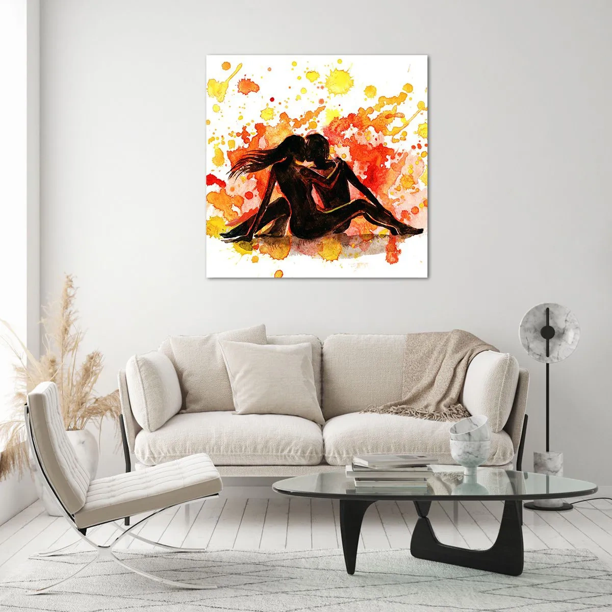 Obraz na szkle - I stała się światłość - 40x40 cm