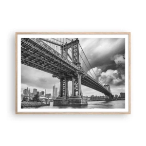 Plakat w ramie jasny dąb - Do serca miasta - 100x70 cm