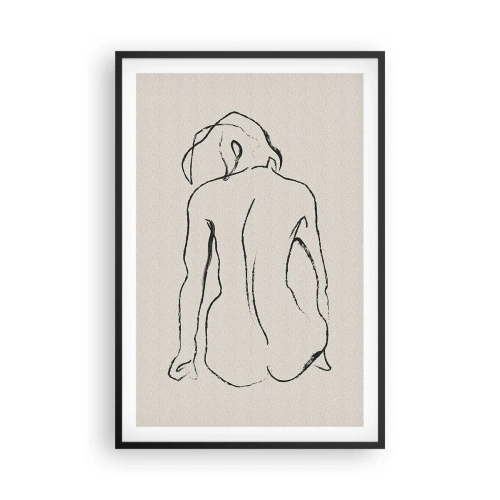 Plakat w czarnej ramie - Akt dziewczęcy - 61x91 cm