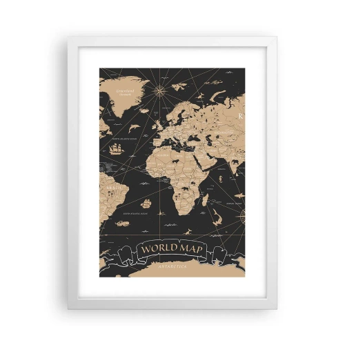 Plakat w białej ramie - Granice mojego świata - 30x40 cm