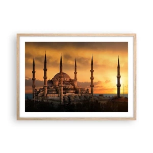 Plakat w ramie jasny dąb - Bóg jest wielki - 70x50 cm