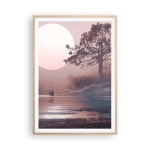 Plakat w ramie jasny dąb - Nocne dziwy - 70x100 cm