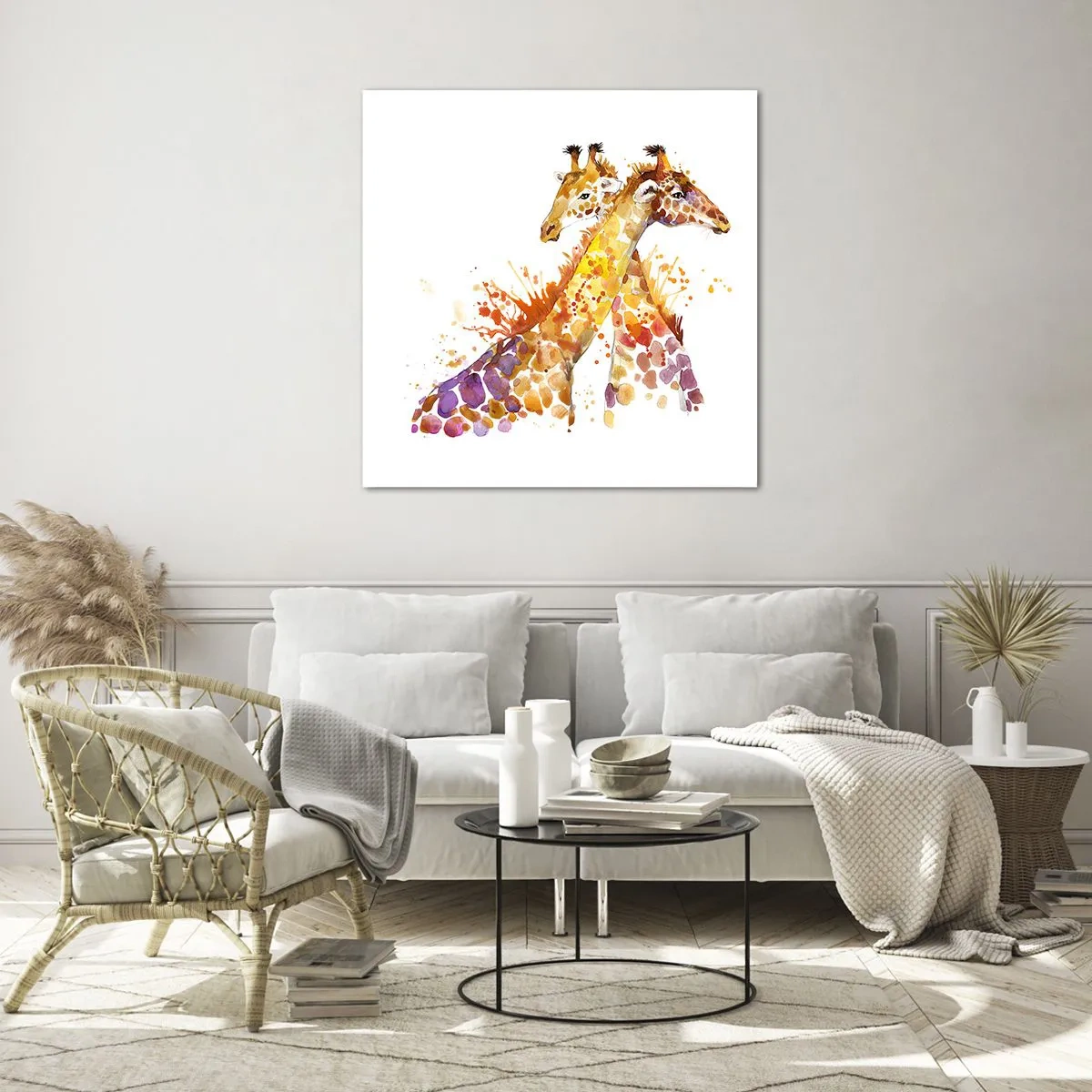 Obraz na szkle - Czy to jest przyjaźń czy to jest kochanie? - 70x70 cm