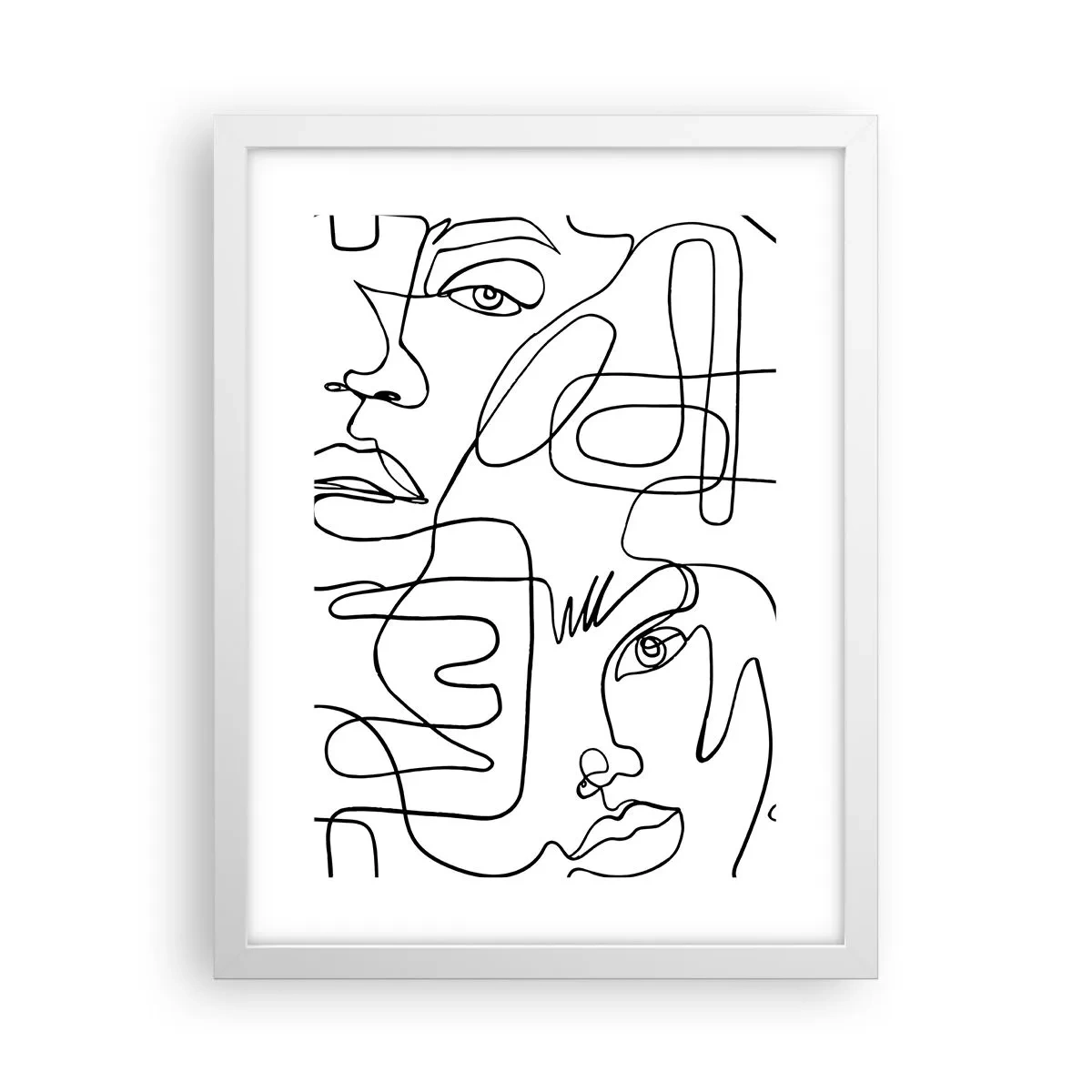 Plakat w białej ramie - W splątanych emocjach - 30x40 cm