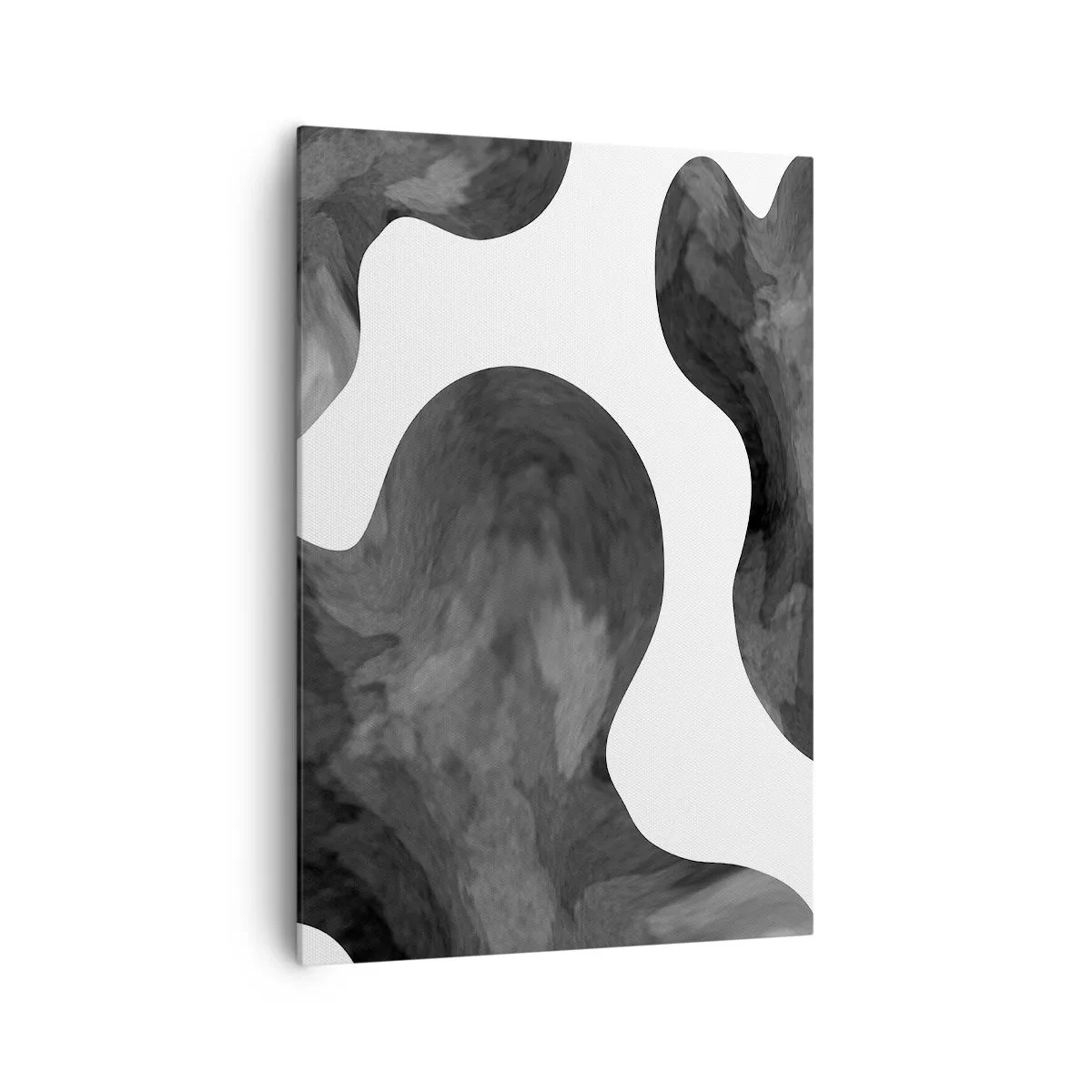 Obraz na płótnie - Abstrakcyjny wzór w odcieniach szarości i bieli - 70x100cm - Droga Mleczna - Nowoczesna dekoracja ścienna do salonu i sypialni ARTTOR