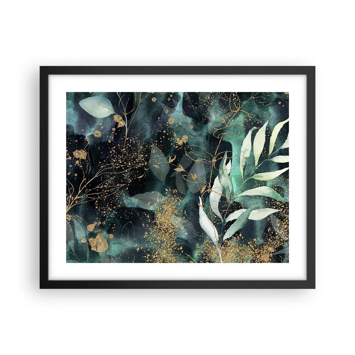 Plakat w czarnej ramie - Zaczarowany ogród - 50x40 cm