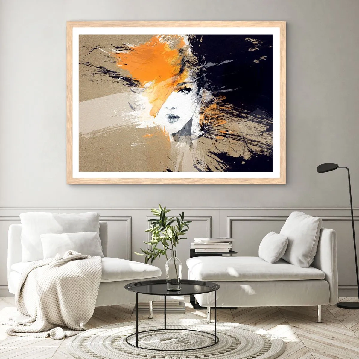 Plakat w ramie jasny dąb - I staje się światło - 100x70 cm