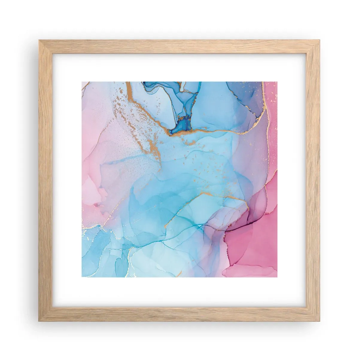 Plakat w ramie jasny dąb - Spotkanie i przenikanie - 30x30 cm