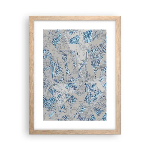 Plakat w ramie jasny dąb - W szaroniebieskim labiryncie - 30x40 cm