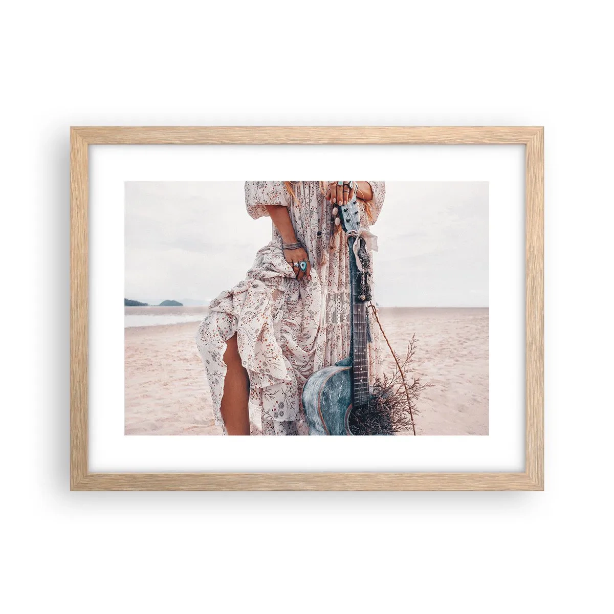 Plakat w ramie jasny dąb - Dzieci kwiaty w drodze - 40x30 cm