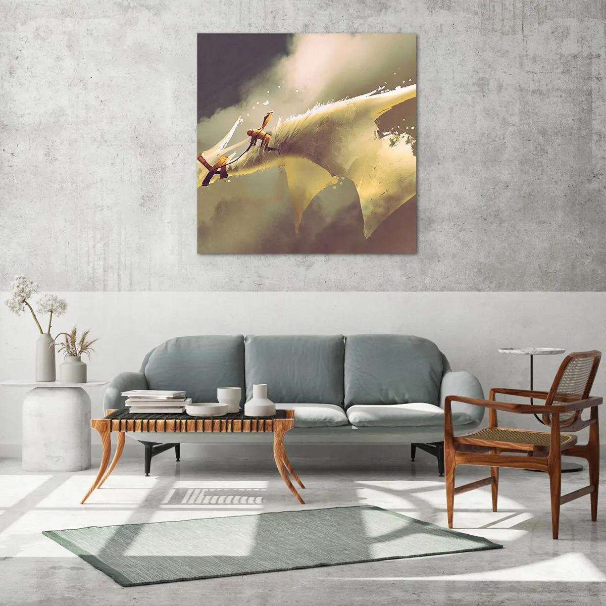 Obraz na szkle - Światu na ratunek - 40x40 cm