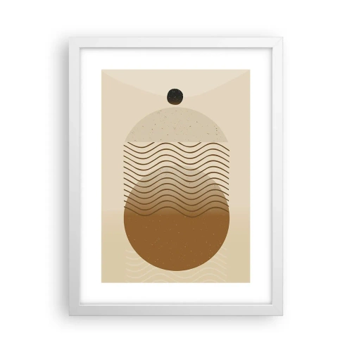 Plakat w białej ramie - O pochodzeniu figur geometrycznych - 30x40 cm