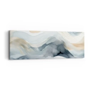 Obraz na płótnie - Abstrakcja śnieżna i mglista - 90x30 cm