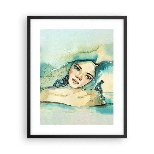 Plakat w czarnej ramie - Am I blue? - 40x50 cm