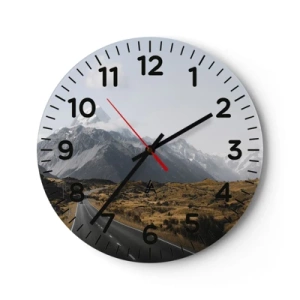 Zegar ścienny - Droga do serca gór - 30x30 cm