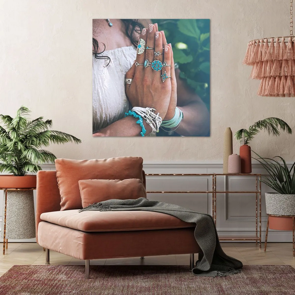 Obraz na płótnie - Witaj w centrum bytu - 70x70 cm