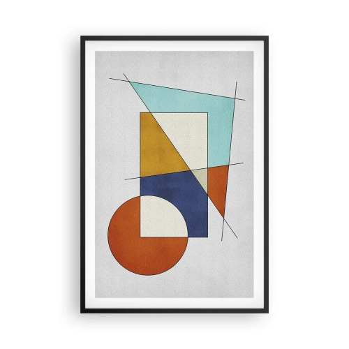 Plakat w czarnej ramie - Abstrakcja: modernistyczna zabawa - 61x91 cm