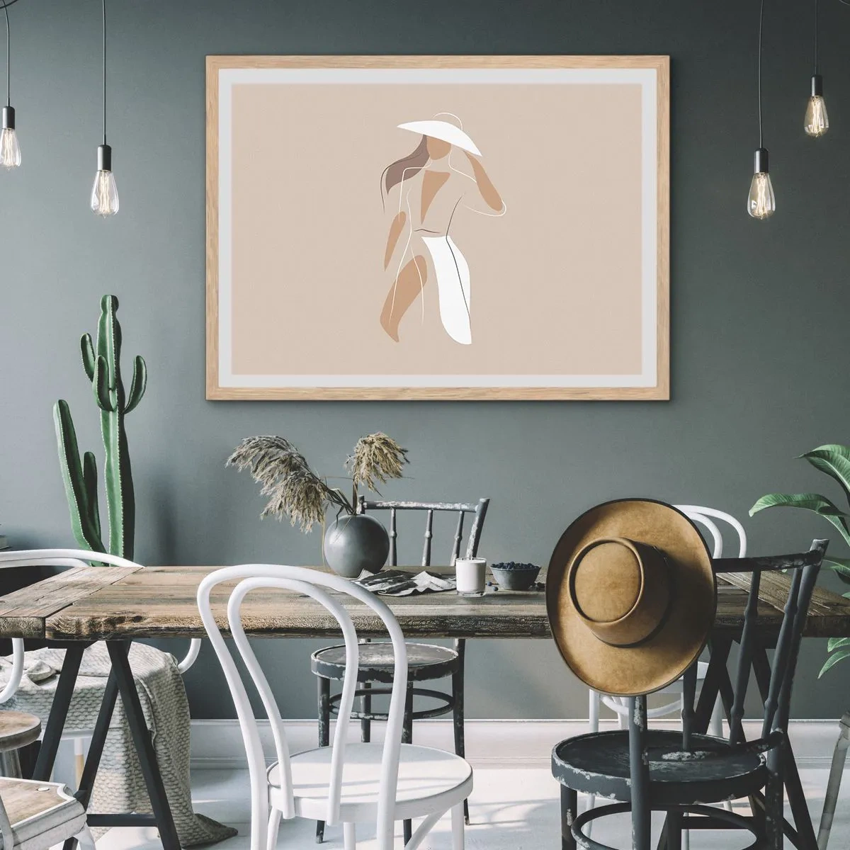 Plakat w ramie jasny dąb - Moda to zabawa - 40x30 cm