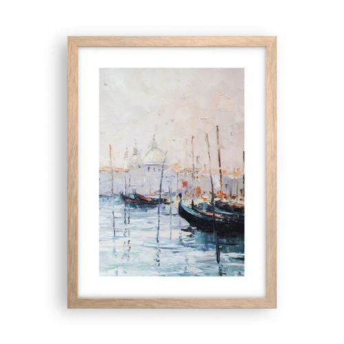 Plakat w ramie jasny dąb - Za wodą, za mgłą - 30x40 cm
