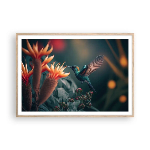 Plakat w ramie jasny dąb - naprawdę barwne życie - 100x70 cm