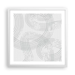 Plakat w białej ramie - Nie ma prostej drogi - 50x50 cm
