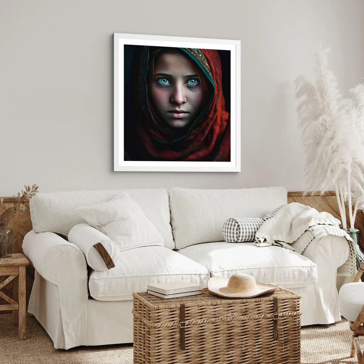 Plakat w białej ramie - Wschodnia księżniczka - 40x40 cm