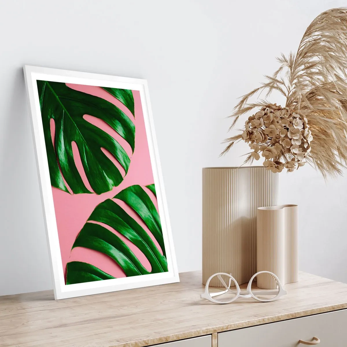 Plakat w białej ramie - Zielone rendez-vous - 30x40 cm