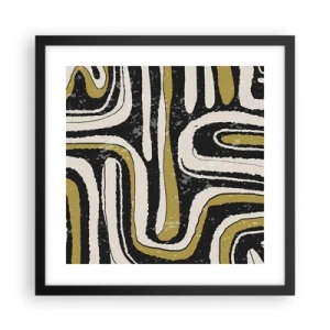 Plakat w czarnej ramie - Kompozycja: trakty i zaułki - 40x40 cm