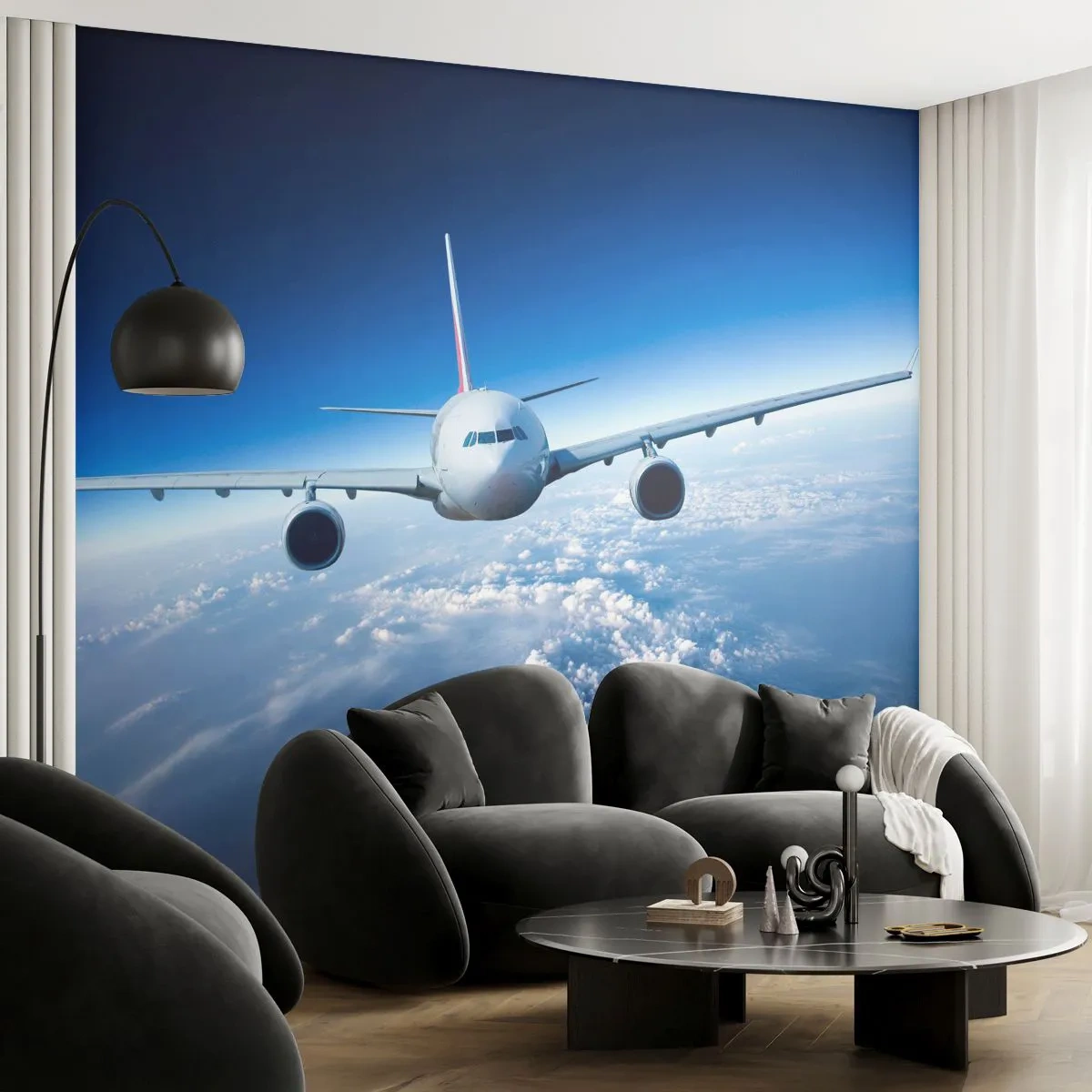 Fototapeta Samoprzylepna Deluxe Sticker - Lecę bo chę - Samolot Pasażerski, Lotnictwo, Podróż - 250x175 cm